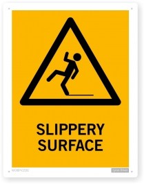 slippery surface sign