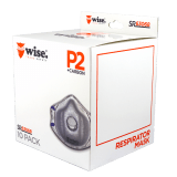 Wise Carbon P2 Mask with valve - 10 pk