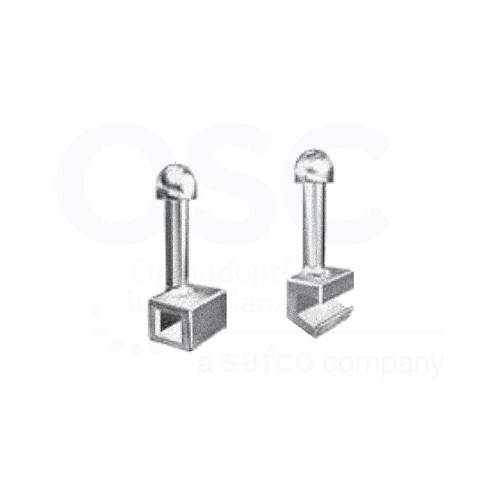 .022 Closed Rectangular Surgical Ball Hook & Stop (10/Pack) - OSC