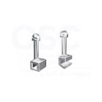 .022 Closed Rectangular Surgical Ball Hook & Stop  (10/Pack)