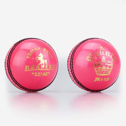COUNTY CROWN PINK CRICKET BALL
