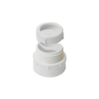 Lasco Fittings 1 ½" Hub x Slip Joint PVC DWV Trap Straight Sanitary Female Adapter With Plastic Nut And Washer 4128