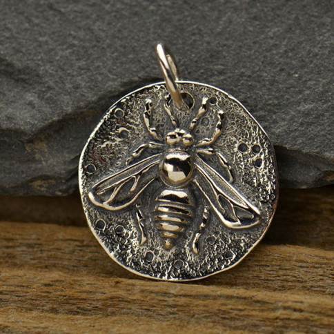 Mardi Gras Queen Bee Charms Bulk in Bronze Pewter » Bronze Pewter Charm