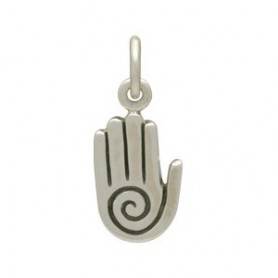 Sterling Silver Hand Charm 21x8mm