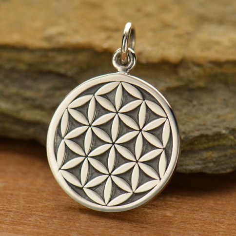 Sterling Silver Sri Yantra Charm - Sacred Geometry