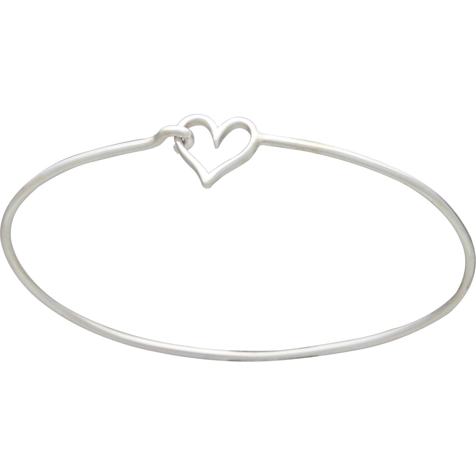 Bronze Charm Bracelet - Heart Hook and Eye Closure