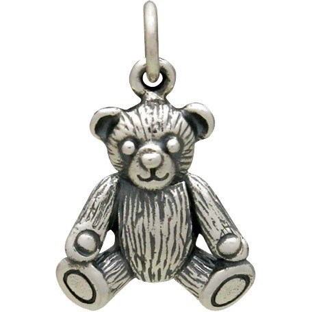 Silver teddy bear on sale charm