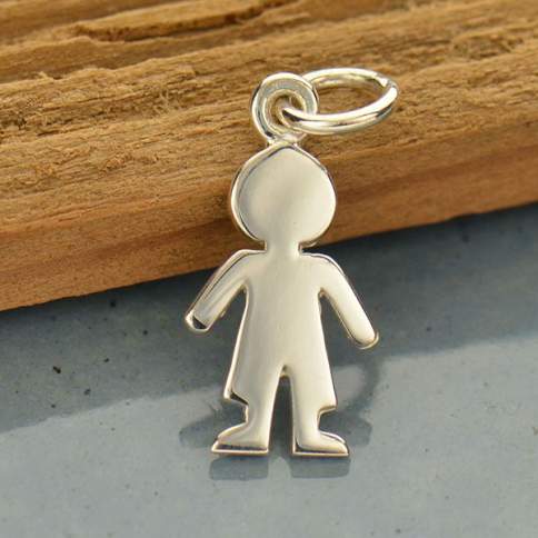 Small Sterling Silver tiny 3D Bear miniature charm 