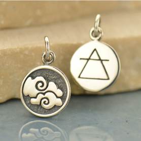 Sterling Silver Air Charm - Four Elements 16x10mm