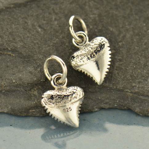 Retro Shark Teeth Silver Charms For Jewelry Making For DIY Jewelry