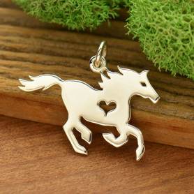  20-Pcs. Silver Rodeo Bucking Horse Cowboy Charms Pendants Drops  W28 - Jewelry Making DIY Crafting Charm Beads for Bracelets