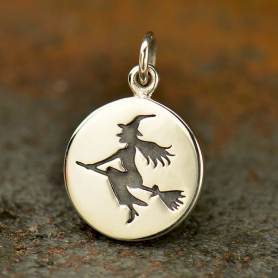 Charm-HALLOWEEN WITCH-23x17mm Enamel Plated