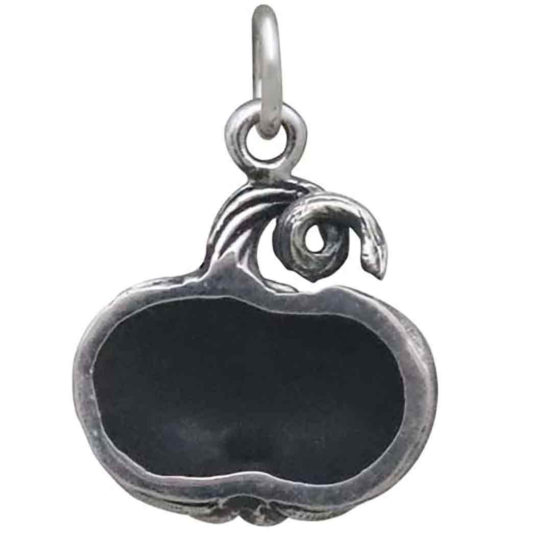 Charm, Antique Silver-Plated Brass and Pewter (zinc-based alloy), 19x8mm 3D Squash Blossom. Sold per Pkg of 2.