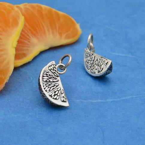 Antique Pomegranate Filigree Charms Set Of 10 Silver Charls For