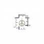 Sterling Silver Peace Charm - Small 12x9mm
