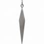 Sterling Silver Large Faceted Spike Pendant 40x5mm