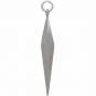 Sterling Silver Large Faceted Spike Pendant 40x5mm