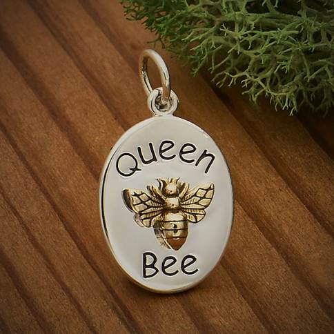 Silver Bee Charms, Bumblebee Charms, Busy Bee Charms, Bee Pendant, Bee Jewelry, Bumble Bee Pendant, 25mm, Matte Antique Silver Plated