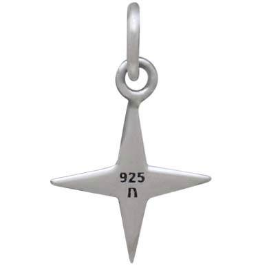10 Flat Silver Star Charm Pendant by TIJC SP0117