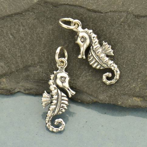 Big 2 1/2 inch Antique Silver Seahorse Ocean Fish Pendant Charms with –  bedazzlinbeads