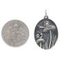 Sterling Silver Two Snails and Mushrooms Charm with Dime