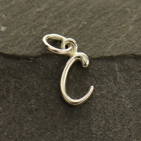 Sterling Silver Initial Charms Letter C