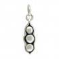 Sterling Silver Three Peas in a Pod Charm 20x5mm