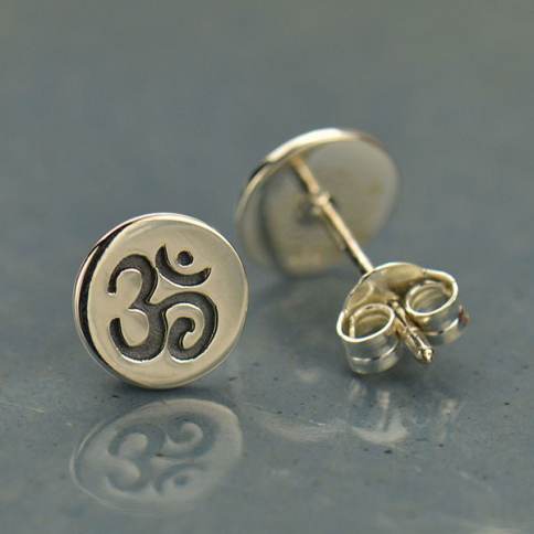 Sterling Silver Om Charm - Tiny