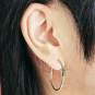  Sterling Silver Hoop Earring with Bronze Bee 30x27mm