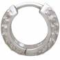 Sterling Silver Hoop Huggie Earrings with Nano Gems 12x12mm