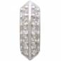  Sterling Silver Hoop Huggie Earrings with Nano Gems 12x12mm