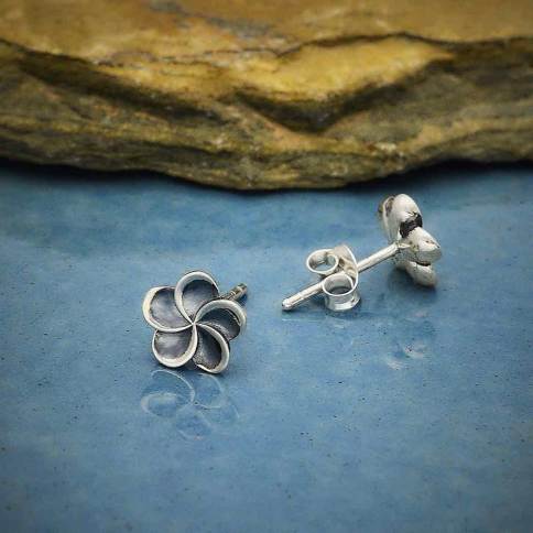 Sterling Silver Cherry Blossom Post Earring