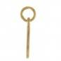 24K Gold Plated Sterling Silver Compass Charm 16x10mm