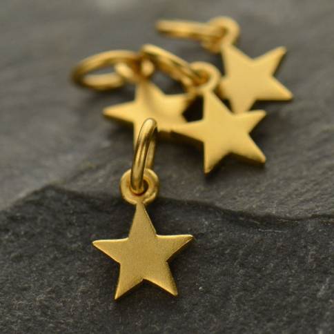  20pcs 9mm Tiny Star Charm Small Star Charms for Jewelry Making  Tiny Star Silver Color Charm for Jewelry Making - (Metal Color: Antique  Bronze Plated)