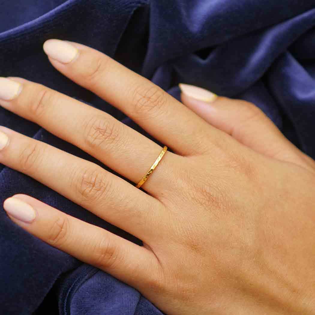 Thin 24k 2025 gold ring