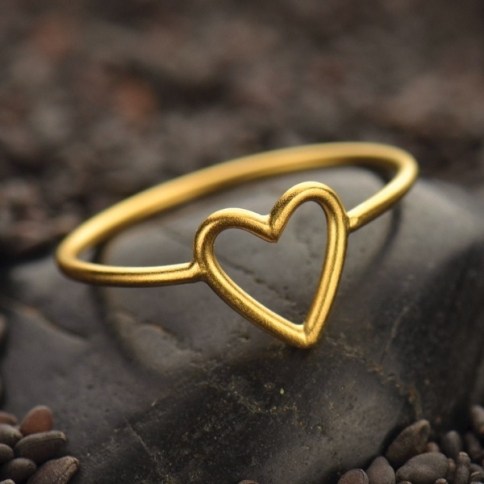 Sterling Silver Ring - Tiny Heart Ring