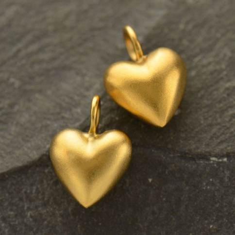 Mini Heart Spacer Bead - Brass Heart Charms - Gold Heart Pendant - Bra –  DOMEDBAZAAR