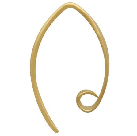 20 Gold Earring Hooks 14K Gold Plated Spring and Loop 20x19mm Ships  IMMEDIATELY Jewelry Making Supplies Ef292a 