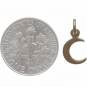 14K Shiny Gold Plated Crescent Moon Charm 14x7mm