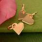  Product Details Rose Gold Charm - Small Heart with 18K Rose Gold Plate 10x7
