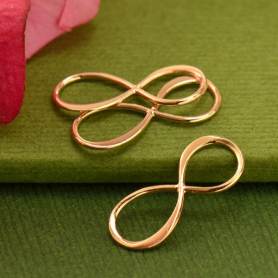 18K Rose Gold Plated Infinity Link 8x19mm DISCONTINUED