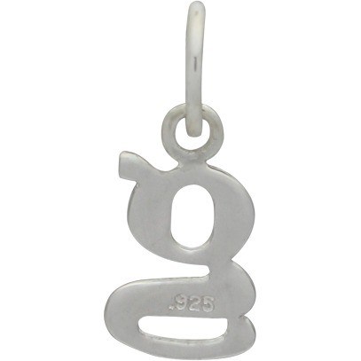 Sterling Silver Lowercase Typewriter Letter Charm G