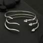 Sterling Silver Adjustable Snake Bracelet 48x62mm