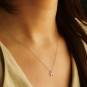 Sterling Silver Forget Me Not Necklace 18 Inch