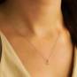 Sterling Silver Crescent Moon Necklace 18 Inch