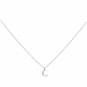 Sterling Silver Crescent Moon Necklace 18 Inch