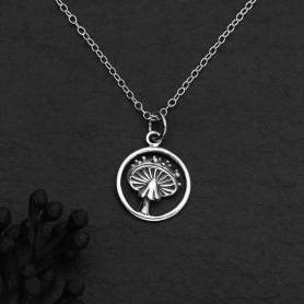 Sterling Silver Agaric Mushroom Necklace DISCONTINUED