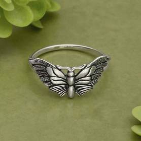 Sterling Silver Moth Ring