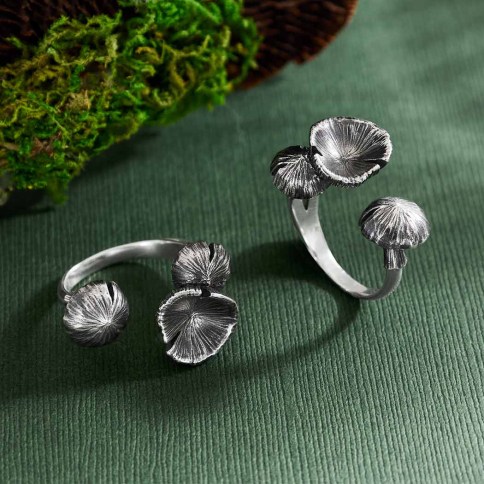 Sterling Silver Shelf Mushroom Ring Sterling Silver Shelf Mushroom Ring