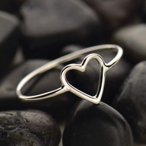 Sterling Silver Ring - Tiny Heart Ring